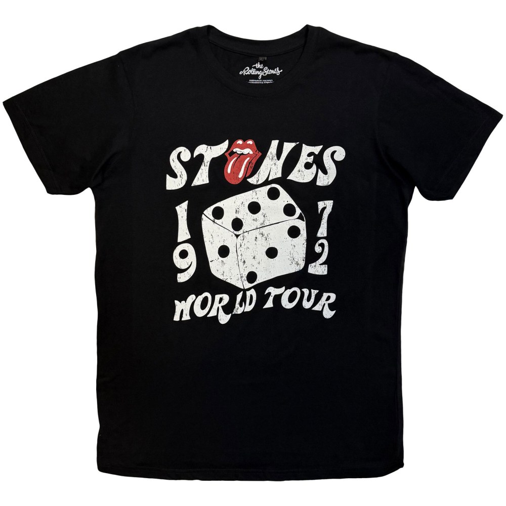 The Rolling Stones - Dice Tour '72 Mens Tshirt - Black